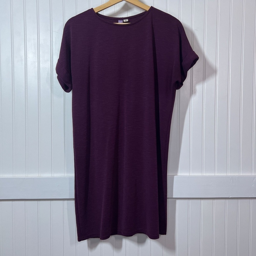 Alya T-Shirt Dress Jewel Tone Purple Coquette Witchy Vamp Soft M Short Sleeve